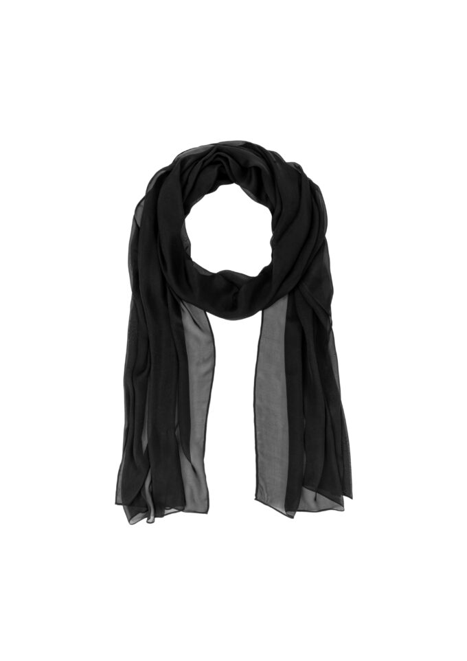 Bella Black Silk Scarf