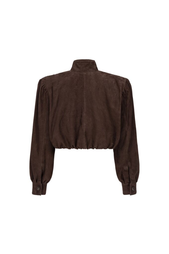 Envie Retro It Girl Jacket in Mocha Mousse Suede