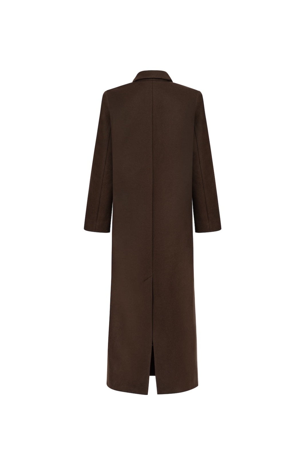 Jalousie Straight Coat in Chocolate - obrazek 2