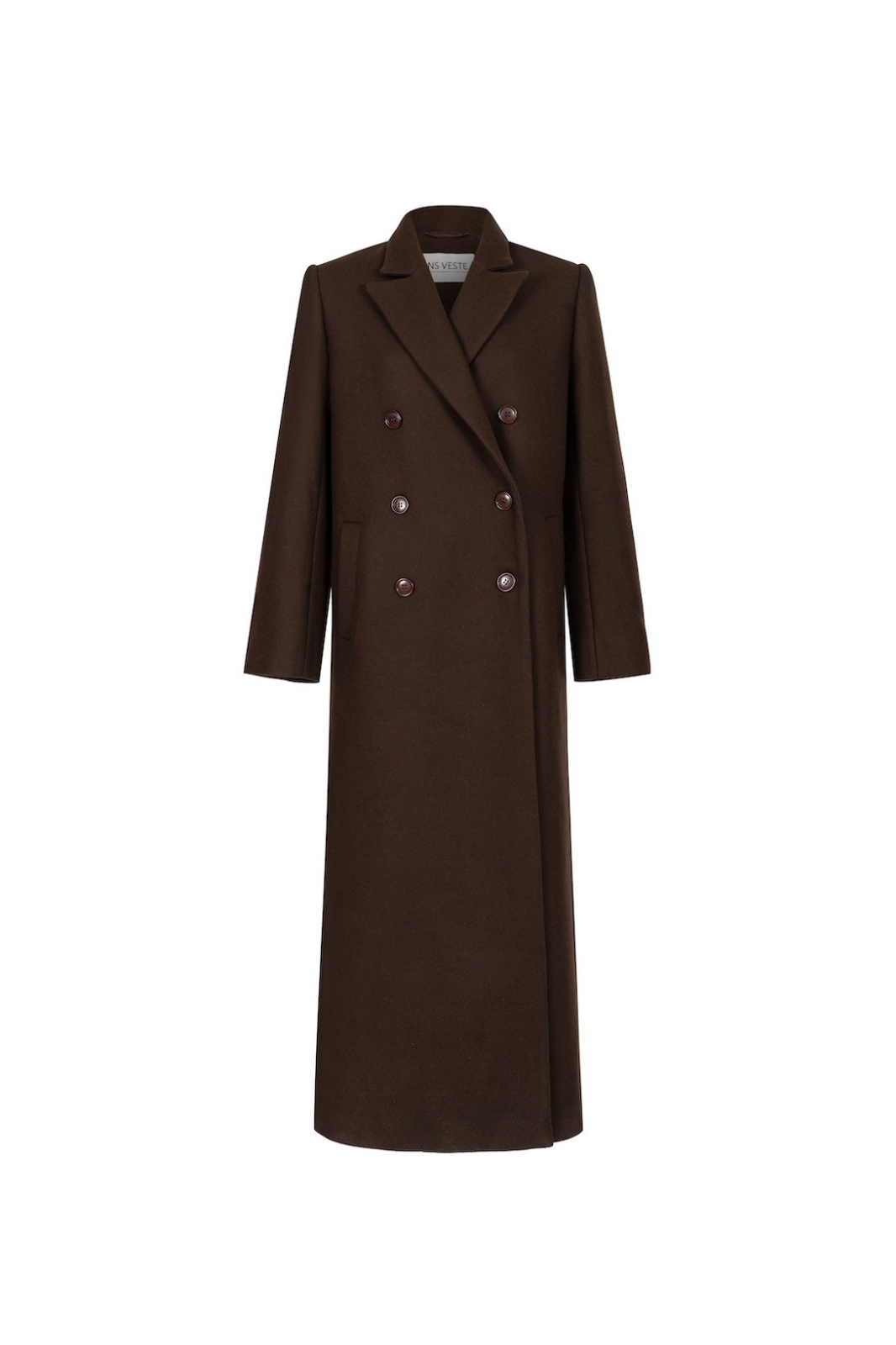 Jalousie Straight Coat in Chocolate