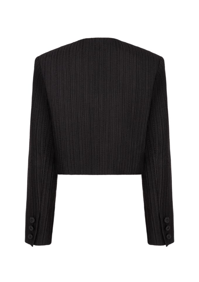 Clara Black Cropped Blazer