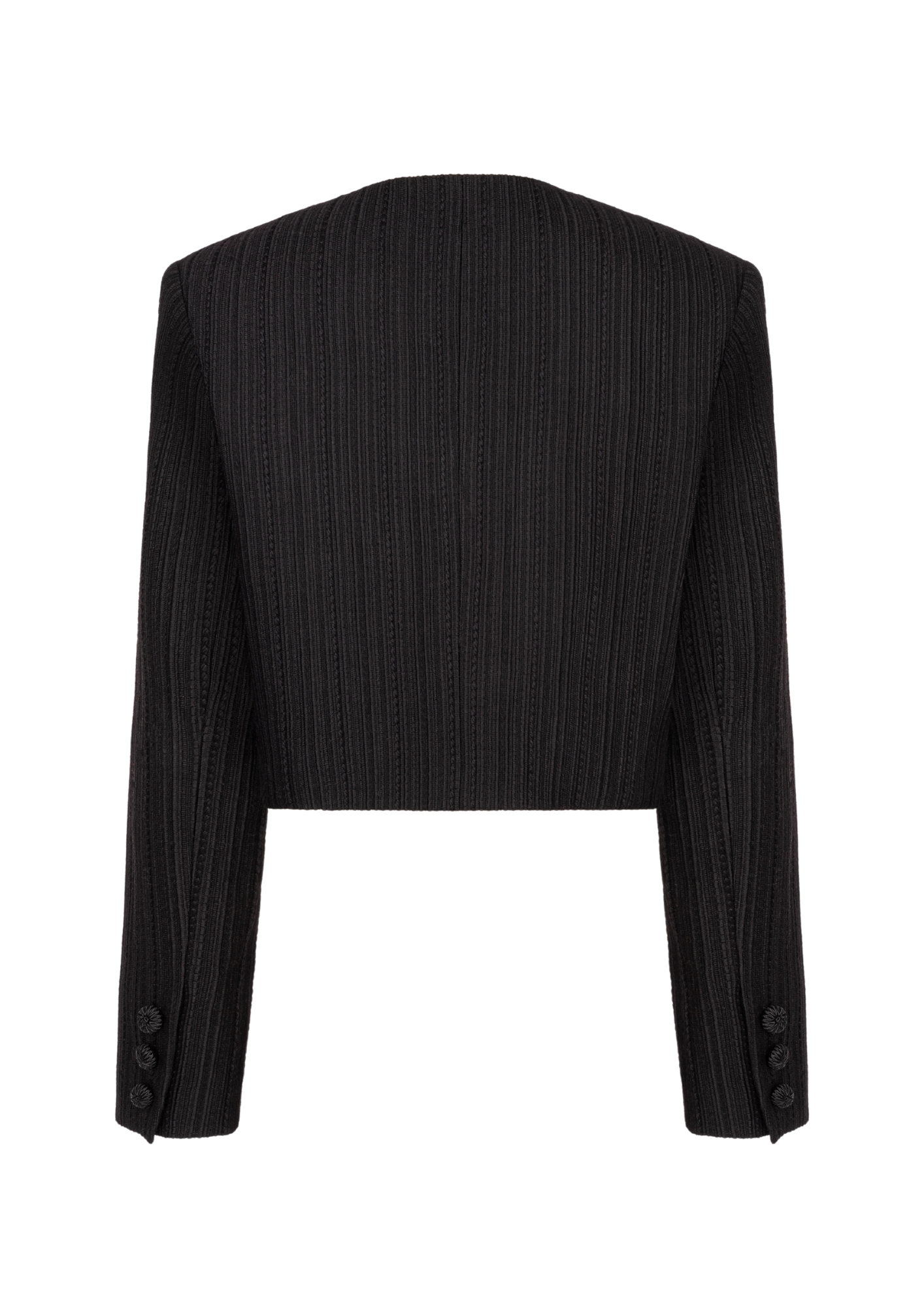 Clara Black Cropped Blazer - obrazek 2