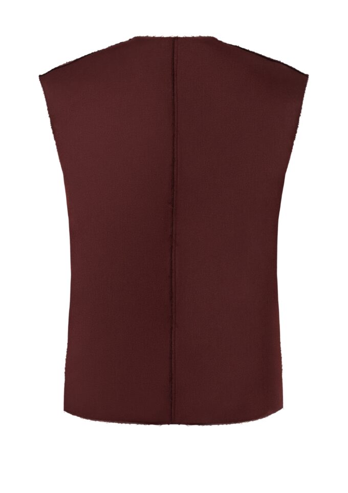 Edith Burgundy Oversized Vest