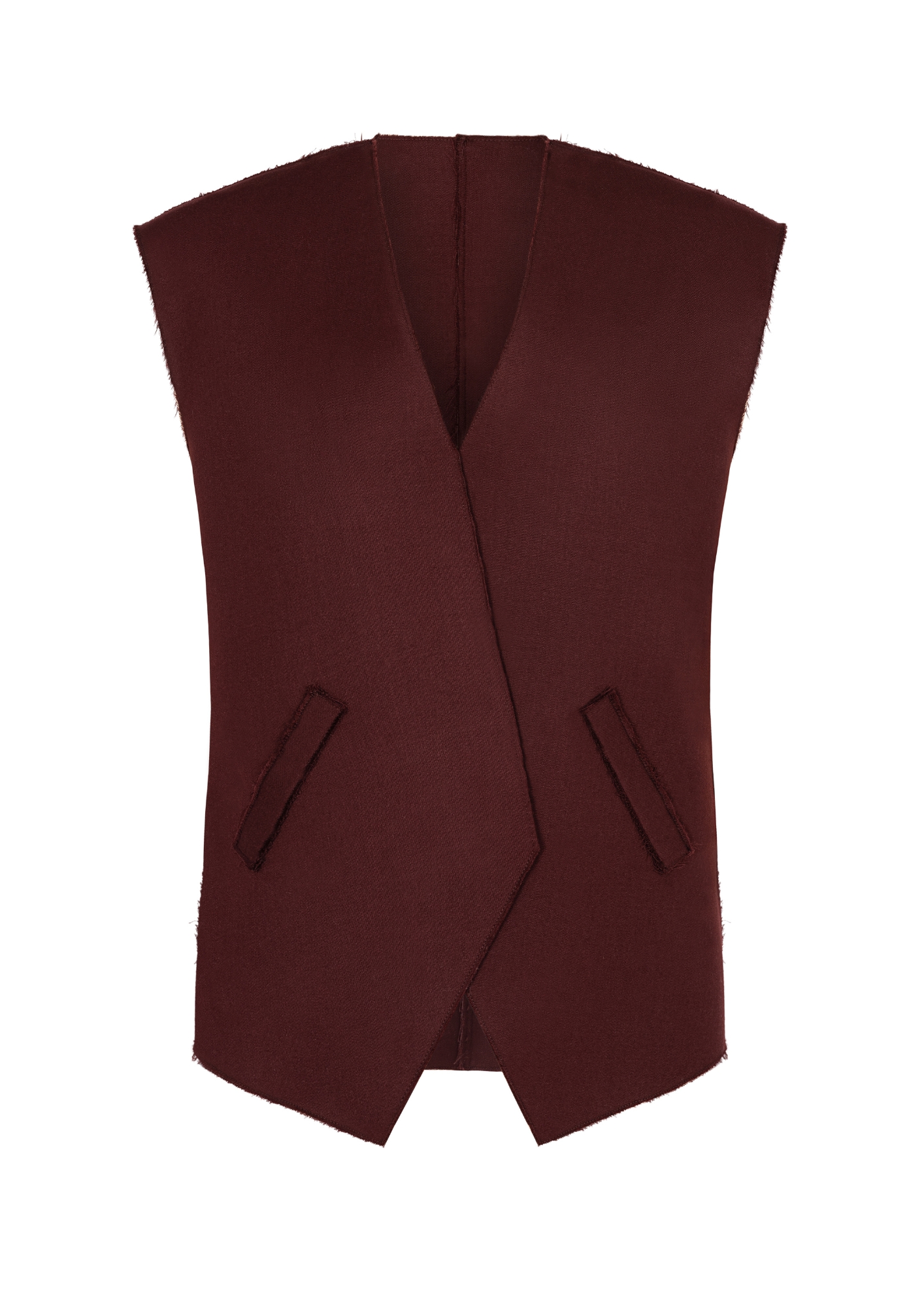 Edith Burgundy Oversized Vest