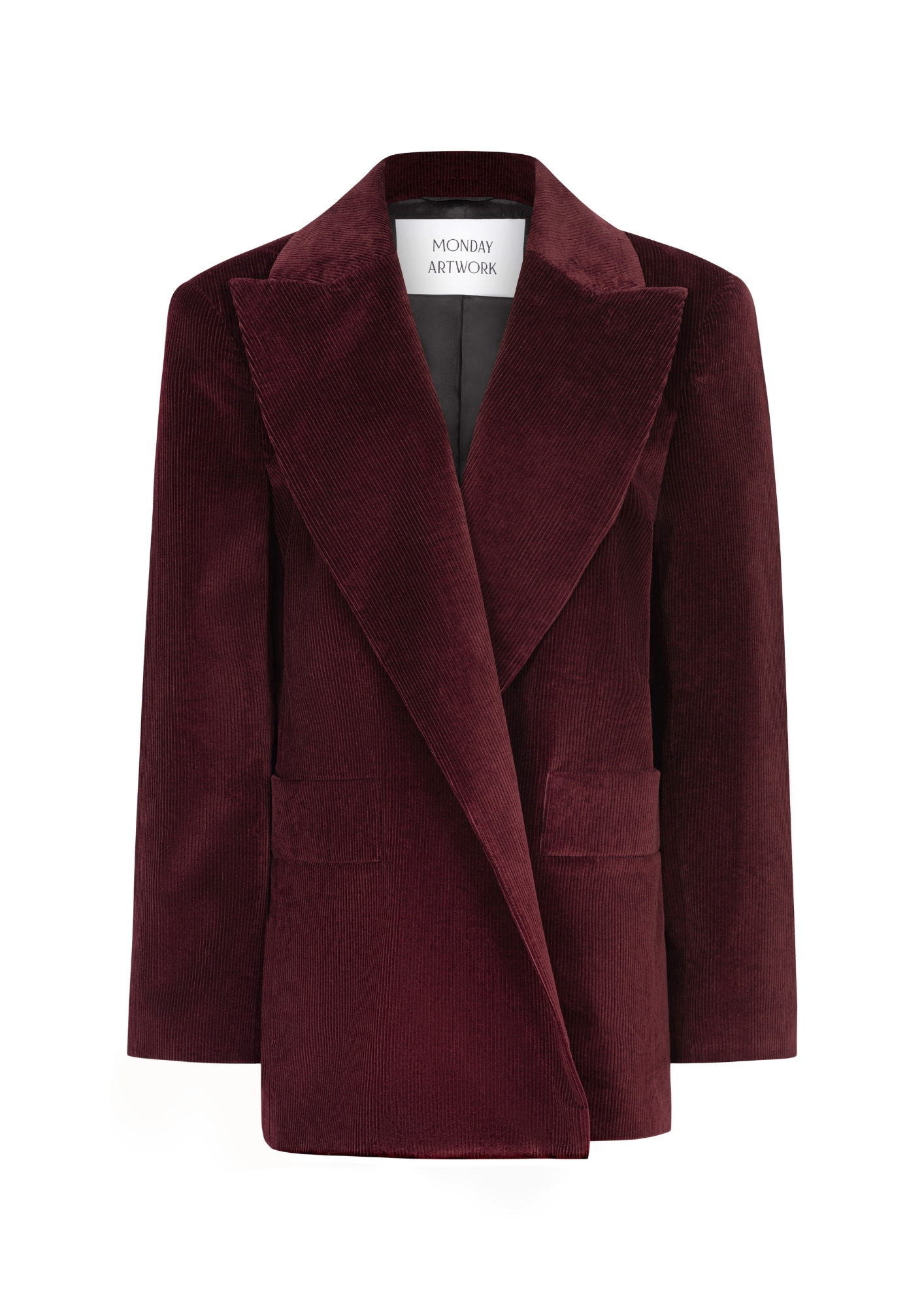 Alma Burgundy Corduroy Blazer