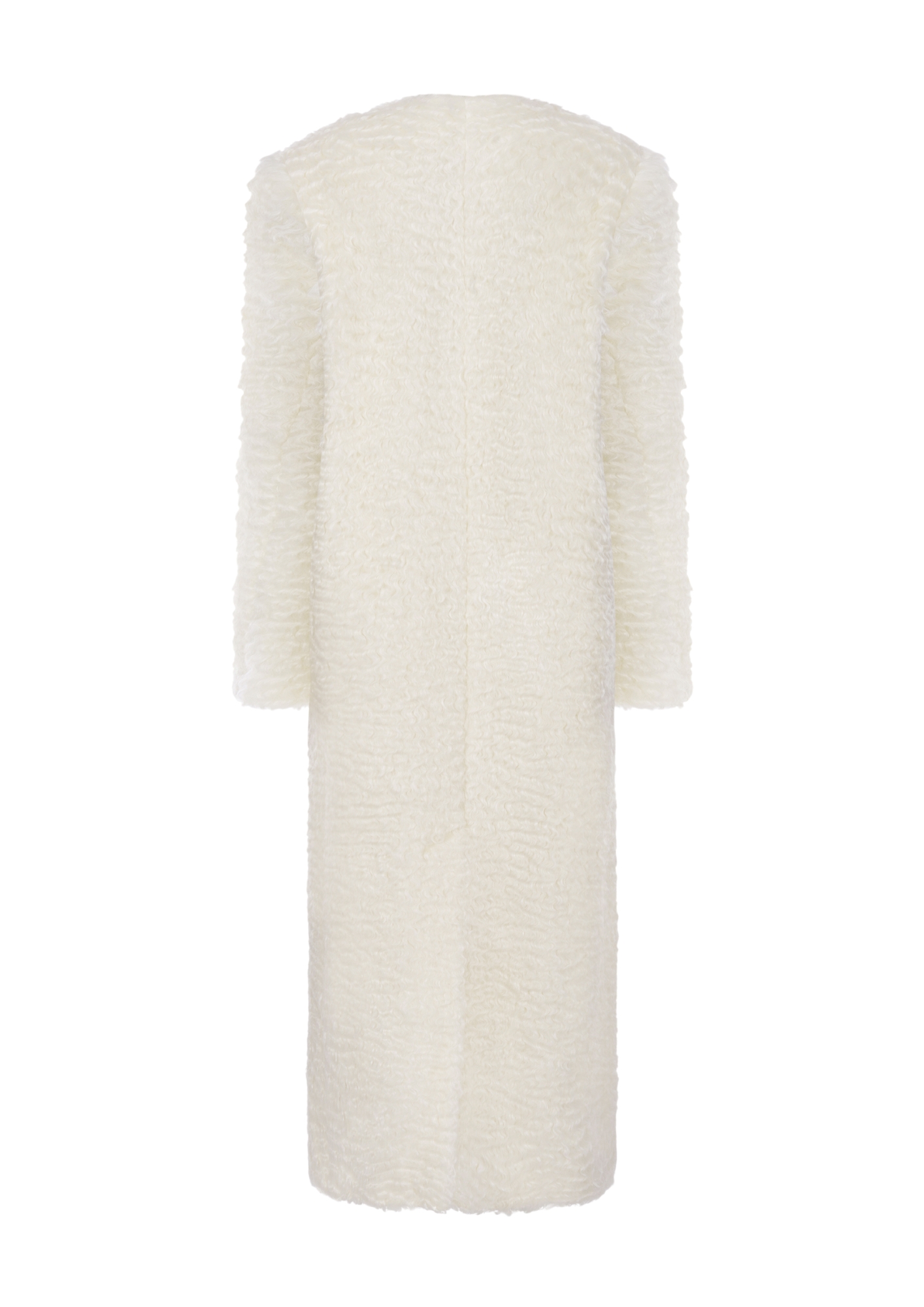 Arke Cream Fur Coat - obrazek 2
