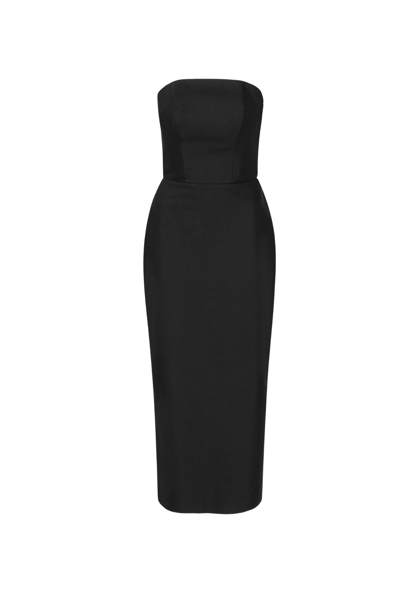 Dominique Black Midi Dress