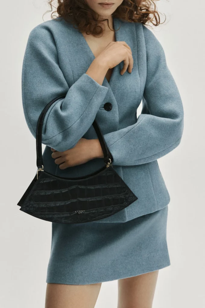 Atom Arc Bag Czarny Krokodyl