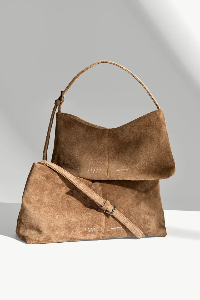 Atom Dia Mini Bag Zamsz Brązowy - obrazek 4