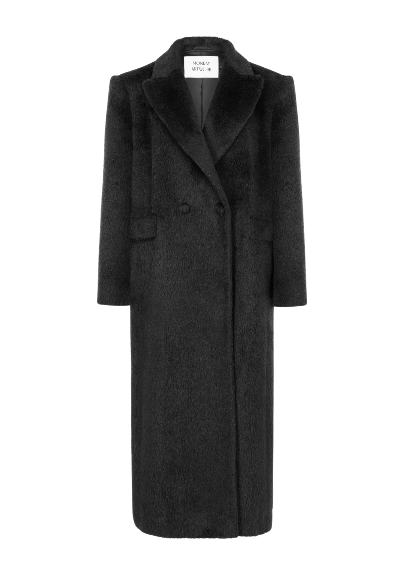 Ruben Black Alpaca Coat