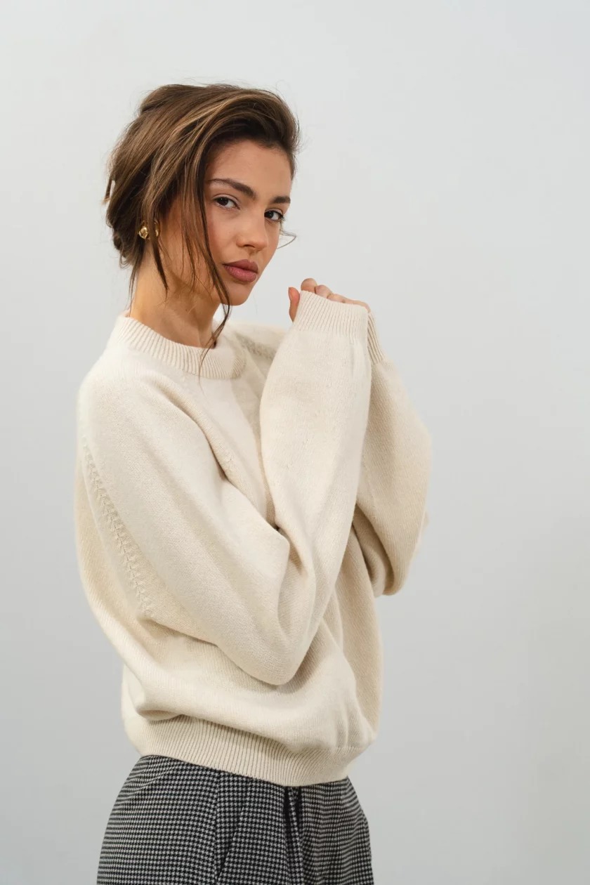 Sweter 01 Krem - obrazek 3