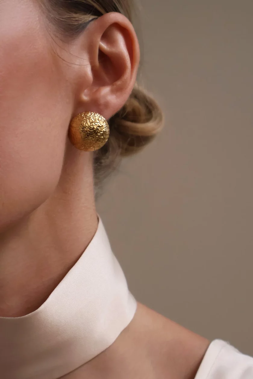 Celia Earrings Gold - obrazek 3
