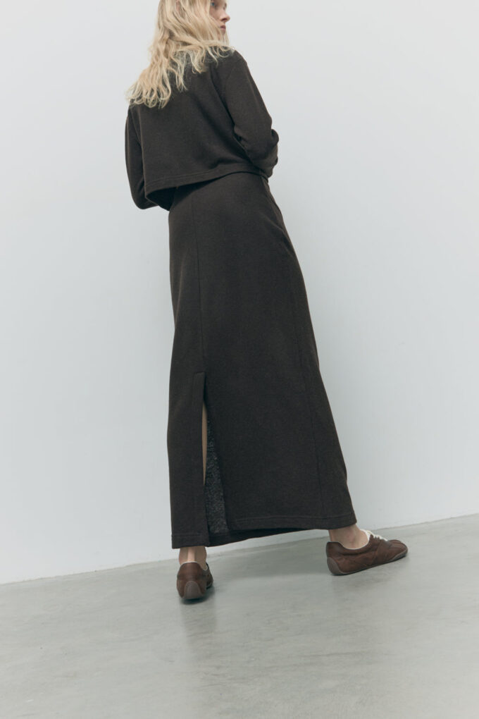 Spódnica Cocoon Choclate Wełna