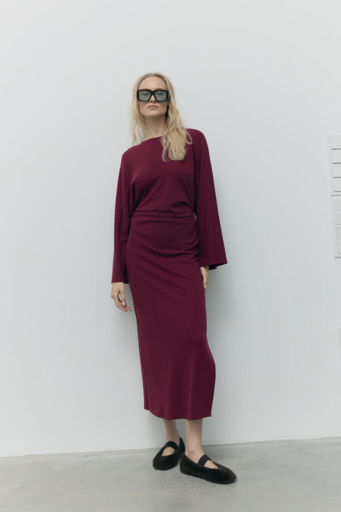 Sukienka Moved Mauve Wine