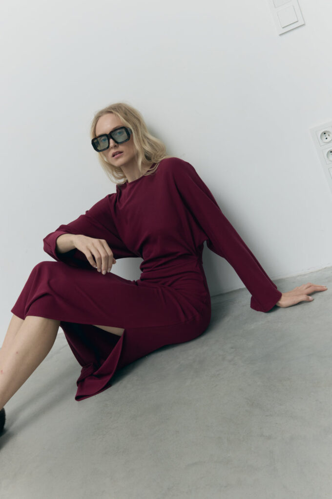 Sukienka Moved Mauve Wine