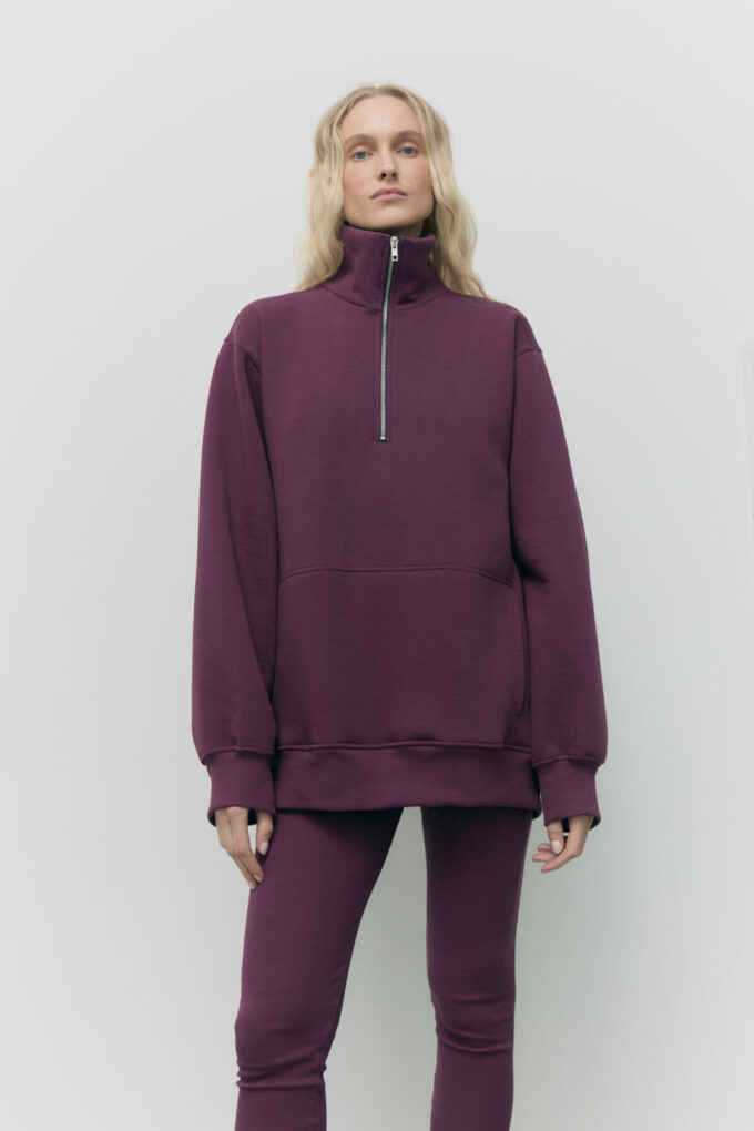 Bluza Patchouli Zamek Mauve Wine