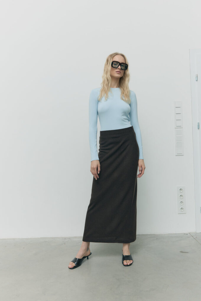 Spódnica Cocoon Choclate Wełna