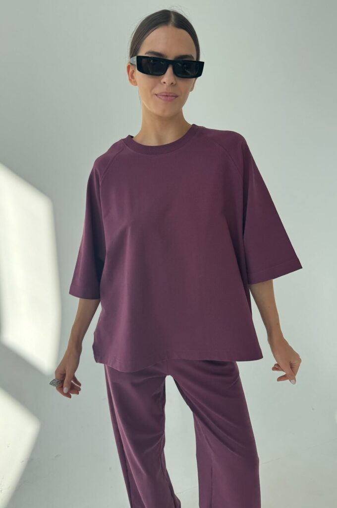 T-shirt Chillout Mauve Wine