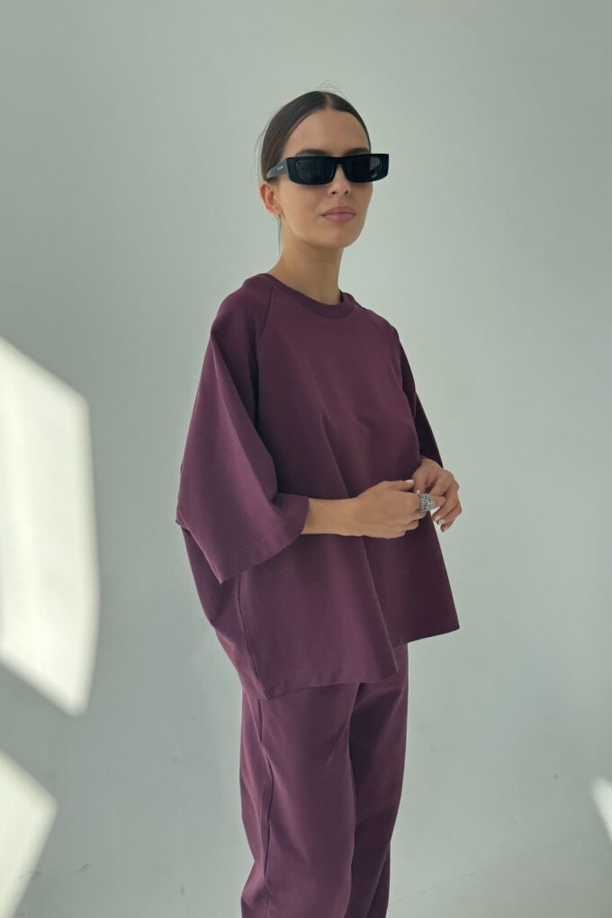 T-shirt Chillout Mauve Wine