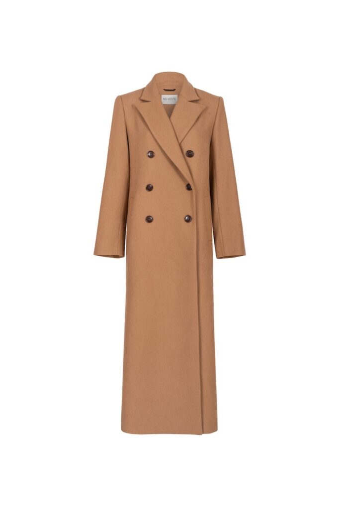 Jalousie Straight Coat in Caramel