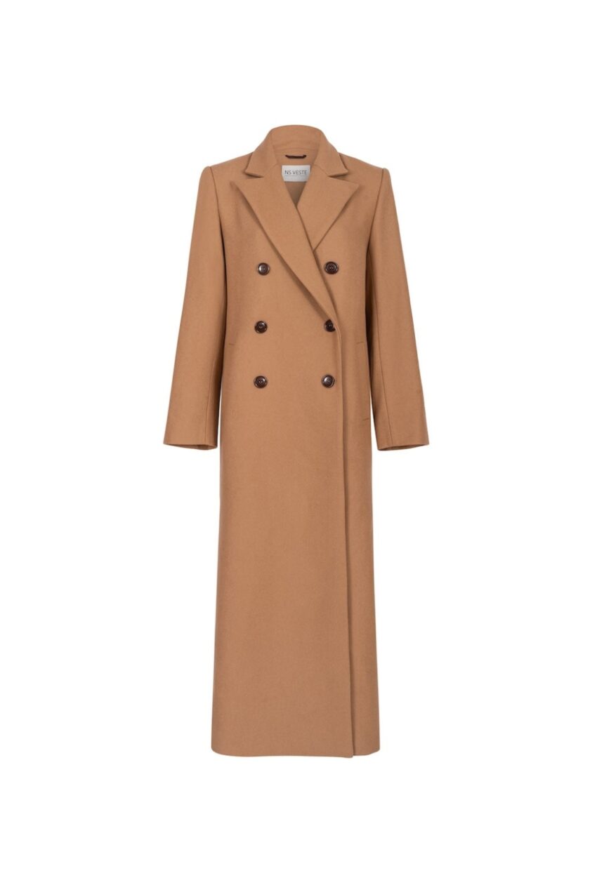 Jalousie Straight Coat in Caramel