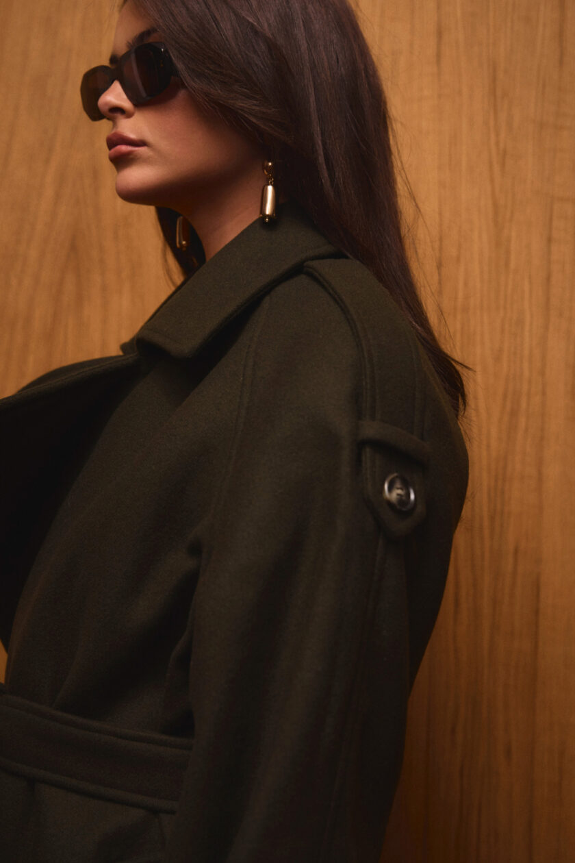 Colette Coat Olive - obrazek 5