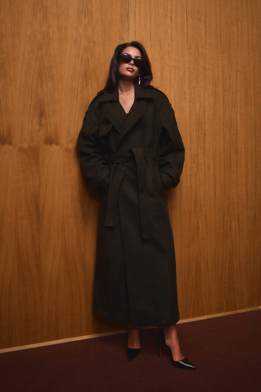 Colette Coat Olive - obrazek 4