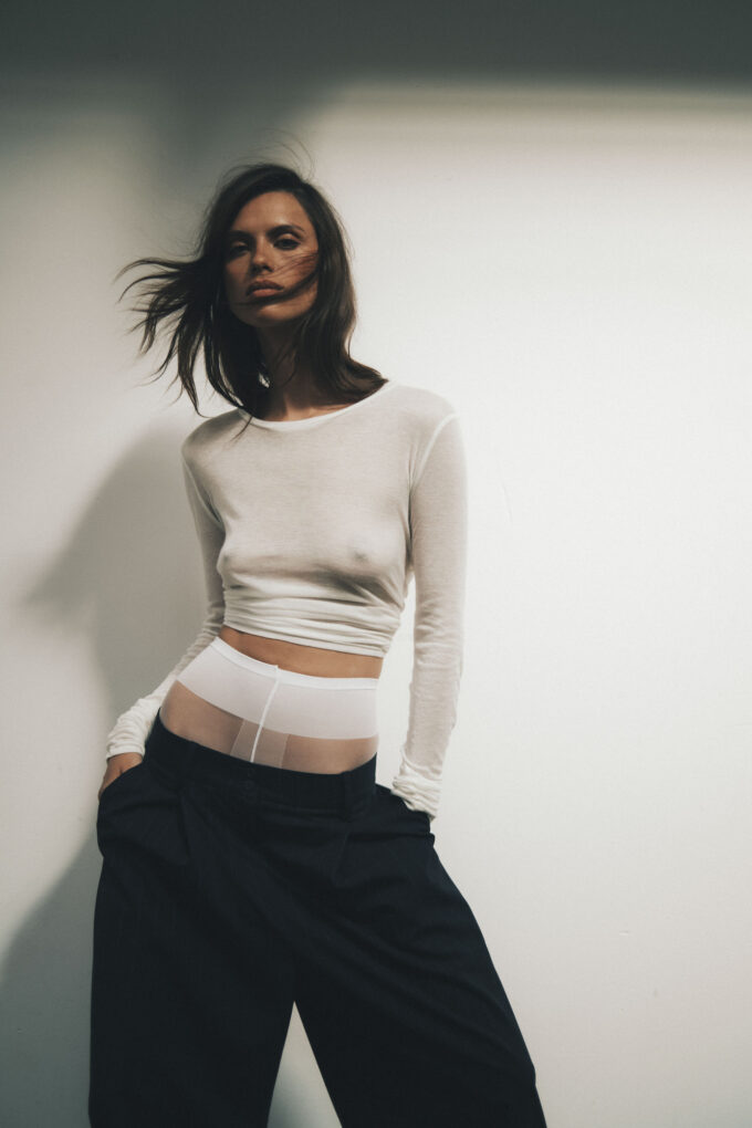 Longsleeve Sheer White