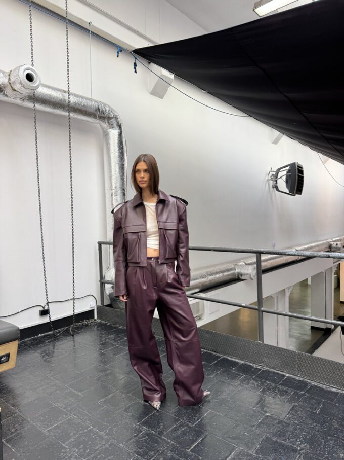 Spodnie Blair Leather Wine