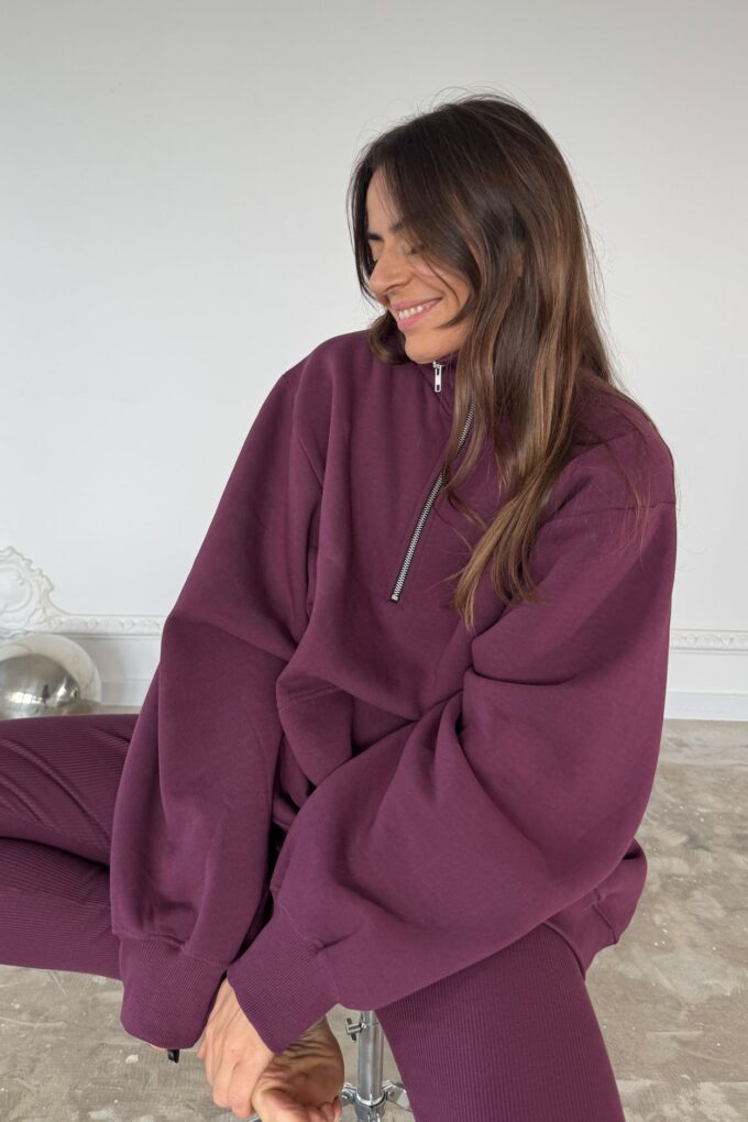 Bluza Patchouli Zamek Mauve Wine