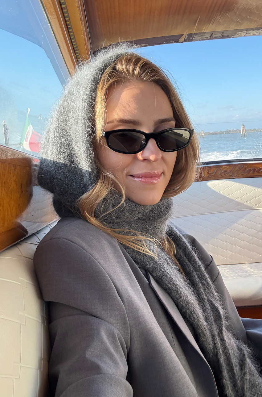 Kaptur z Szalikiem Szary - obrazek 3