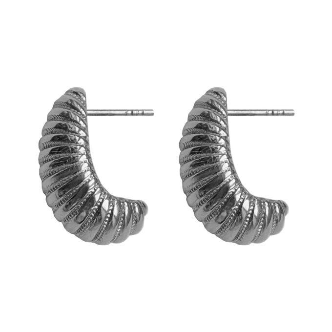 Croissant Silver Earrings