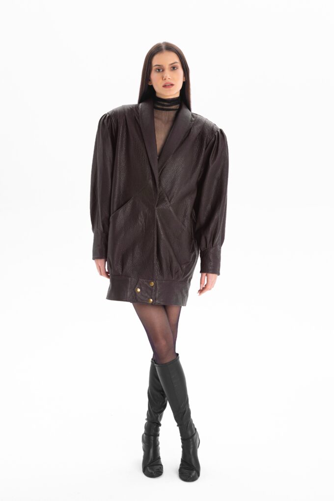 Passion Retro It Girl Jacket in Chocolate Texture