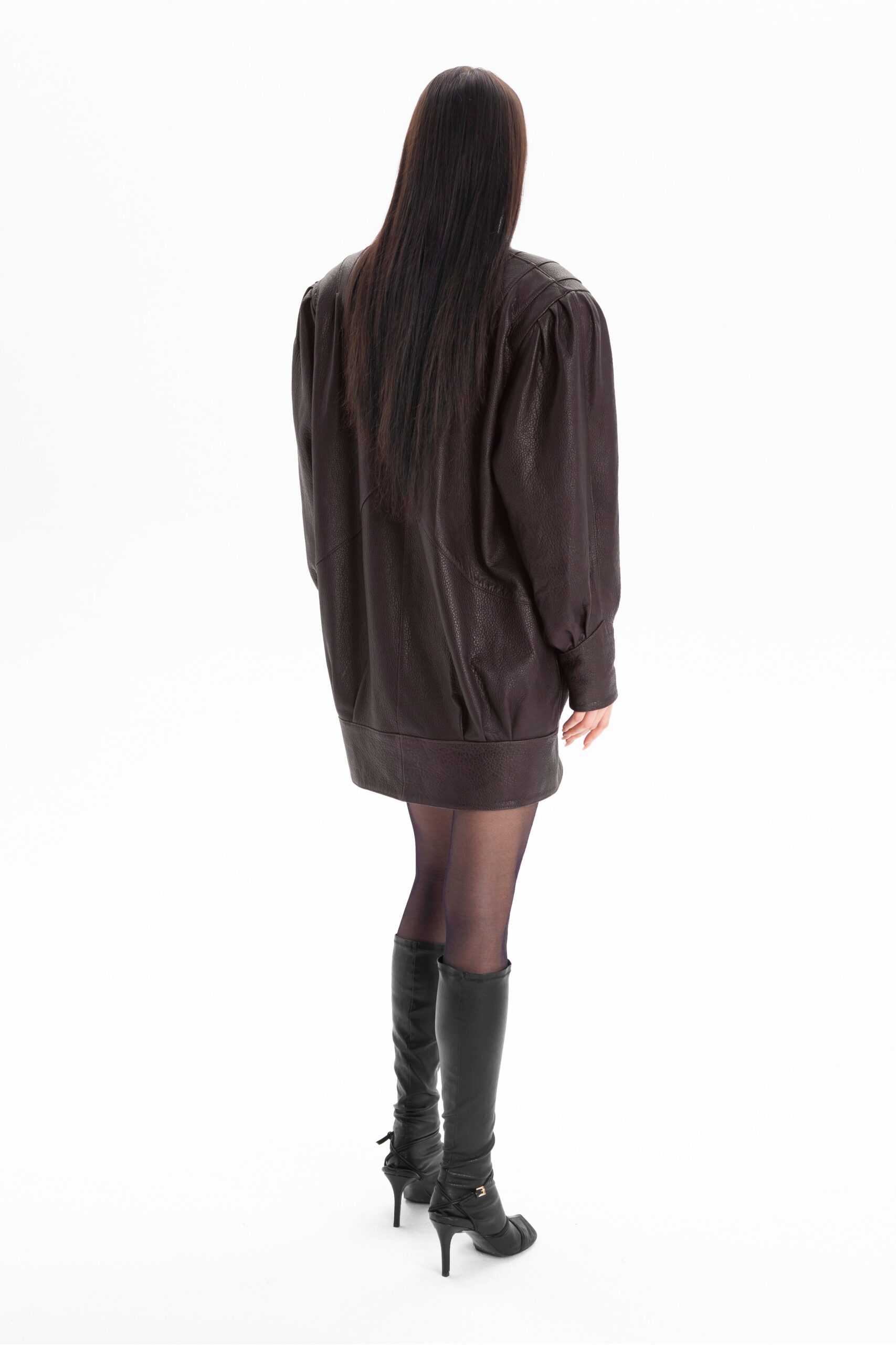 Passion Retro It Girl Jacket in Chocolate Texture - obrazek 4