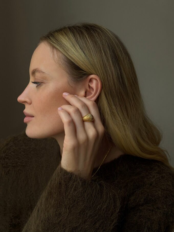 Croissant Silver Ring