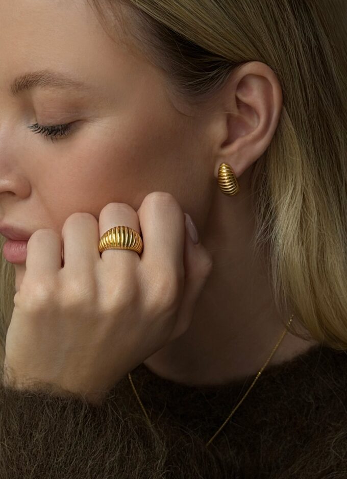 Croissant Silver Ring