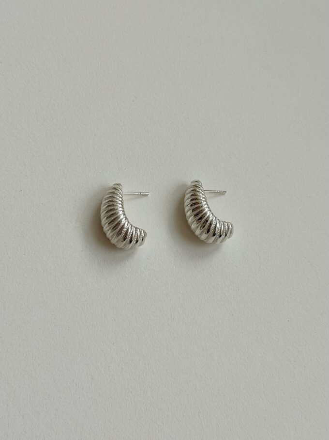 Croissant Silver Earrings
