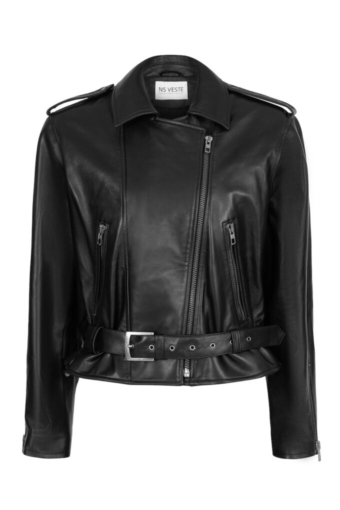 Liberté Retro Waister Biker Jacket in Black