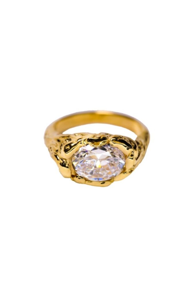 Pierścionek Złocony Xanadu Snow White