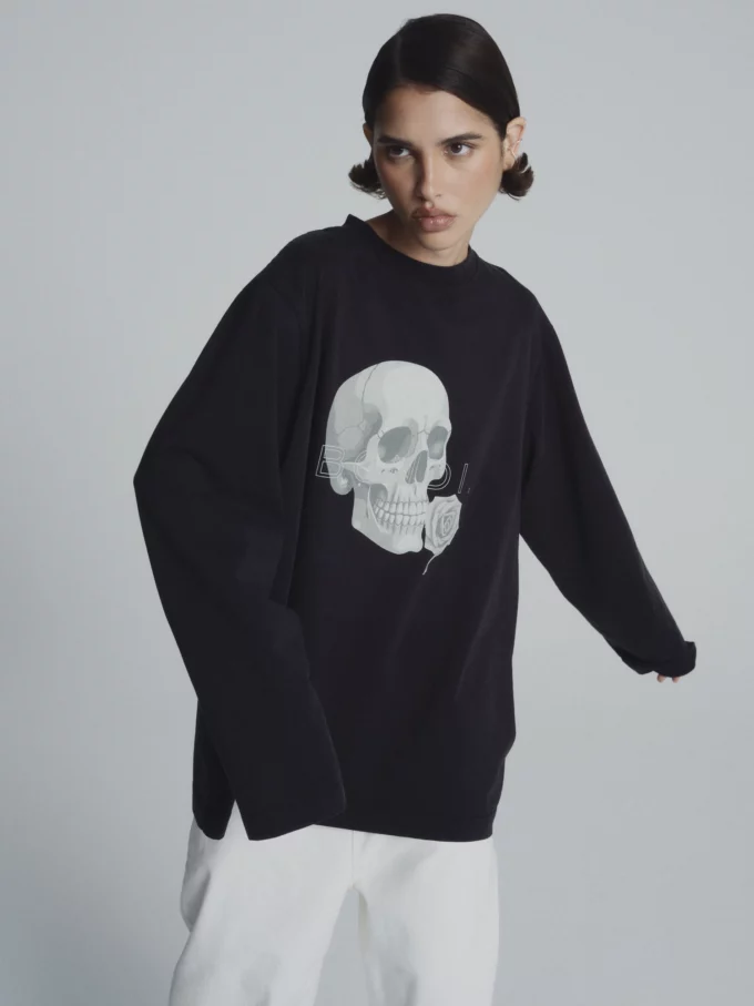 Longsleeve Scull Dark