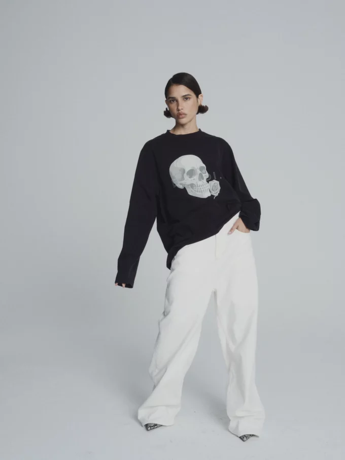 Longsleeve Scull Dark