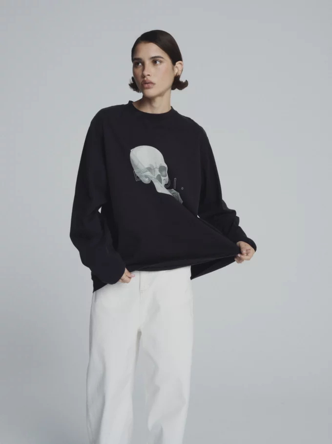 Longsleeve Scull Dark