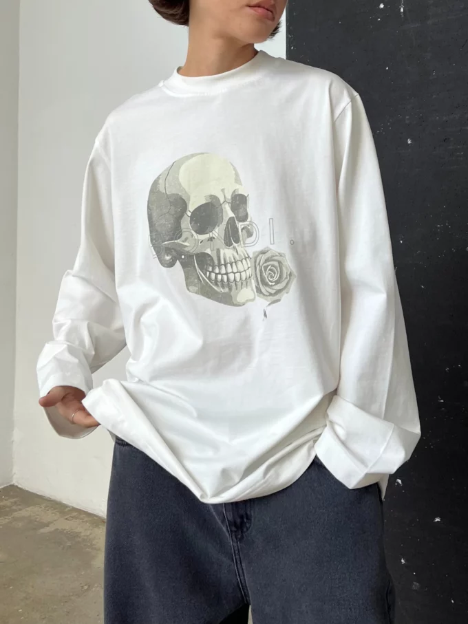 Longsleeve Scull Offwhite