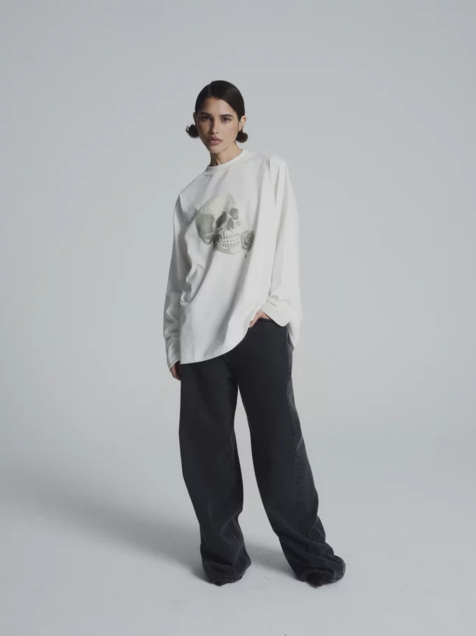 Longsleeve Scull Offwhite