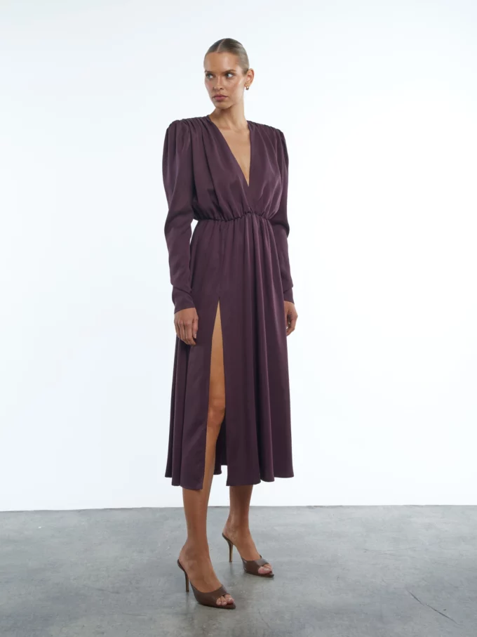 Sukienka Dahlia Satin Burgundy