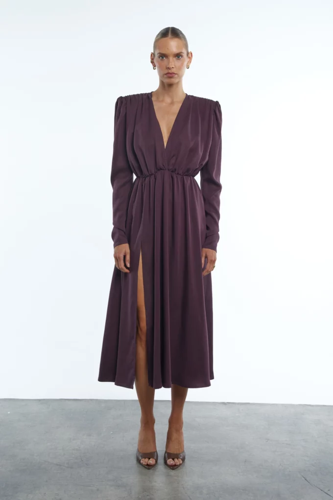 Sukienka Dahlia Satin Burgundy